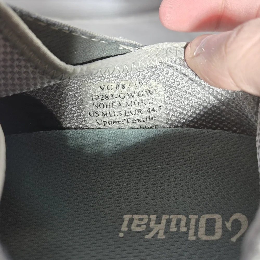 Olukai Nohea Moku Size 11.5 Men's Gray Mesh Outdoor Boat Shoes Clay Tapa